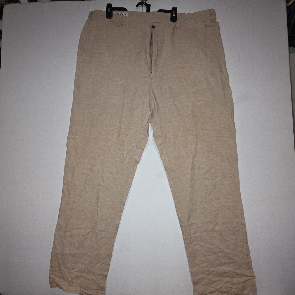 Orvis Men's Beige Linen Pants Size 42